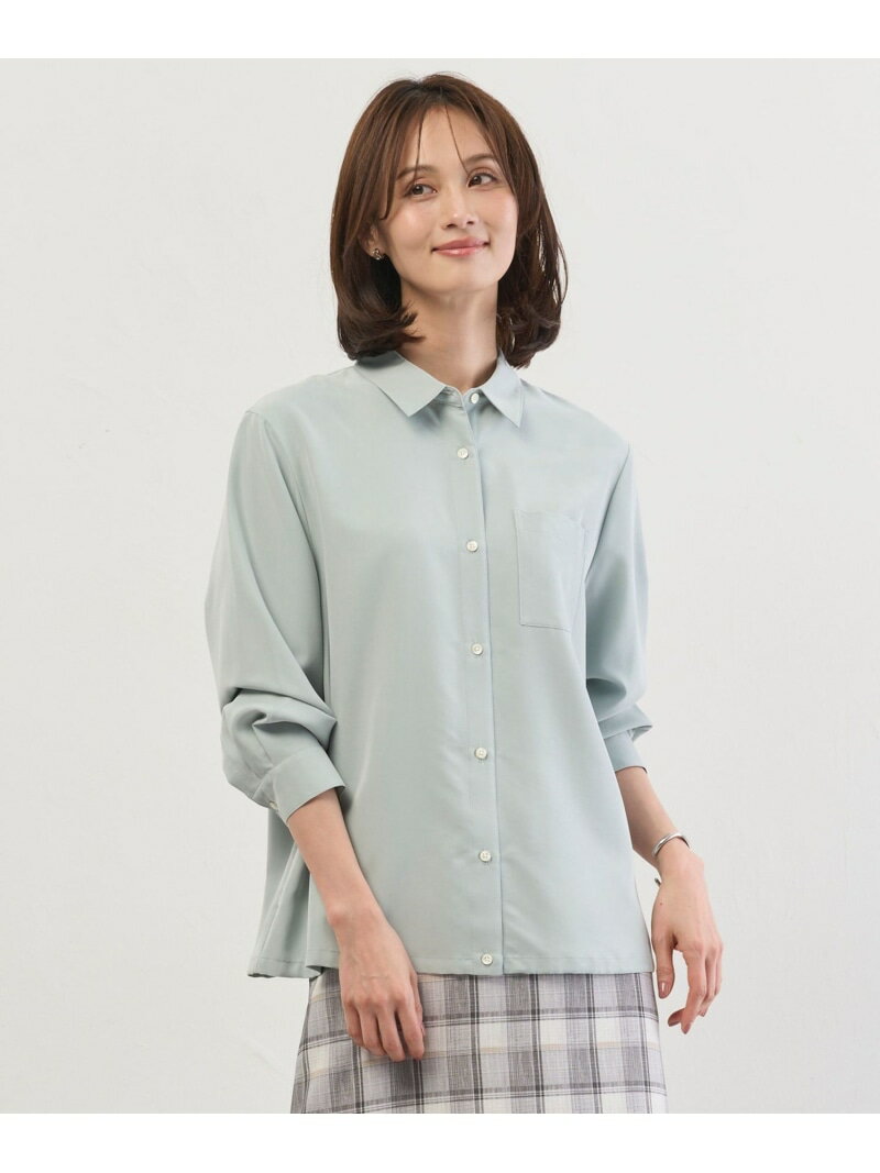 Rakuten - Springピーチ ブラウス J.PRESS ジェイプレス トップス シャツ・ブラウス ベージュ グリーン【送料無料】[Rakuten Fashion]