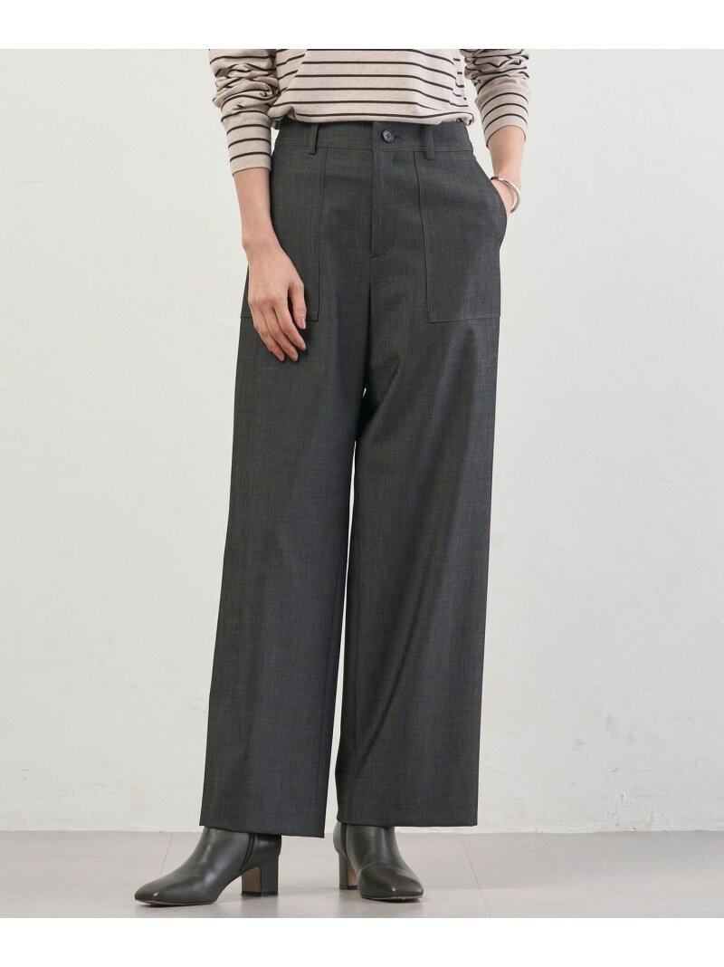 Rakuten - 【SALE／40%OFF】シャンブレー2wayストレッチ ワイド ストレート パンツ J.PRESS LADIES L ジェイプレス パンツ その他のパンツ グレー【RBA_E】【送料無料】[Rakuten Fashion]