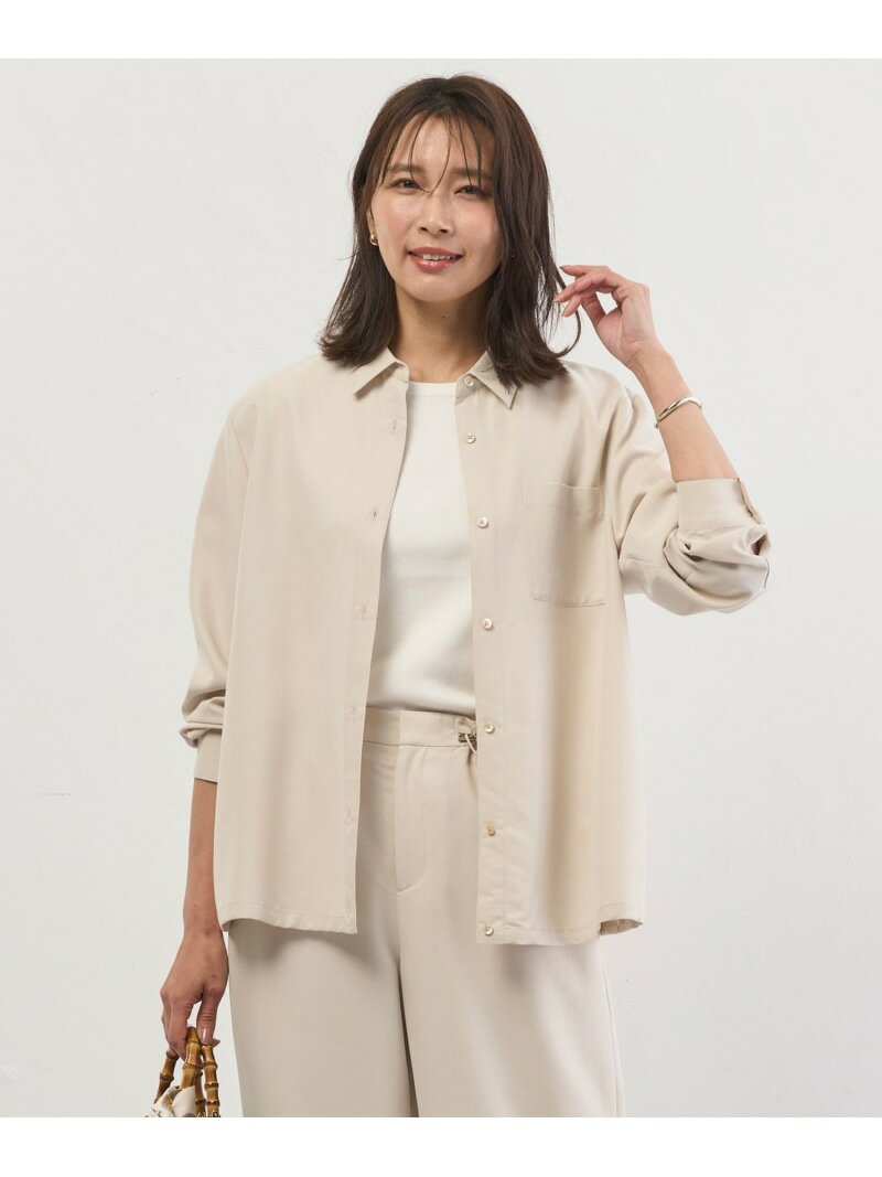 Rakuten - Springピーチ ブラウス J.PRESS LADIES L ジェイプレス トップス シャツ・ブラウス ベージュ グリーン【送料無料】[Rakuten Fashion]