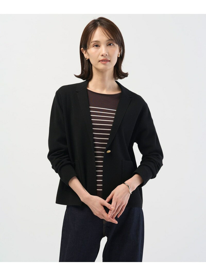 Rakuten - 【SALE／40%OFF】VIGODA テーラード ニット ジャケット J.PRESS ジェイプレス トップス ニット ブラック グレー【RBA_E】【送料無料】[Rakuten Fashion]