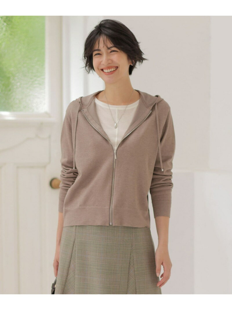 Rakuten - 【SALE／40%OFF】Vis/Peスパーク ニット パーカー J.PRESS LADIES L ジェイプレス トップス パーカー・フーディー ブラウン グレー【RBA_E】【送料無料】[Rakuten Fashion]