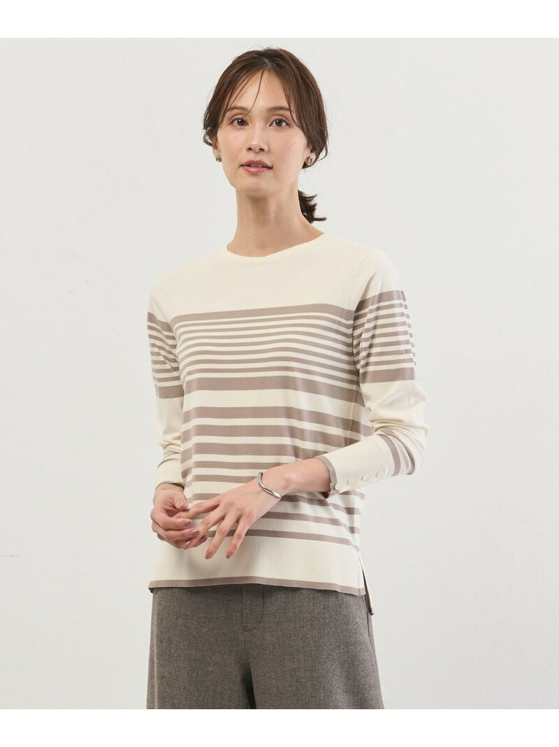 Rakuten - 【SALE／30%OFF】VIGODA ボーダー ニット J.PRESS ジェイプレス トップス ニット ブラック ホワイト【RBA_E】【送料無料】[Rakuten Fashion]