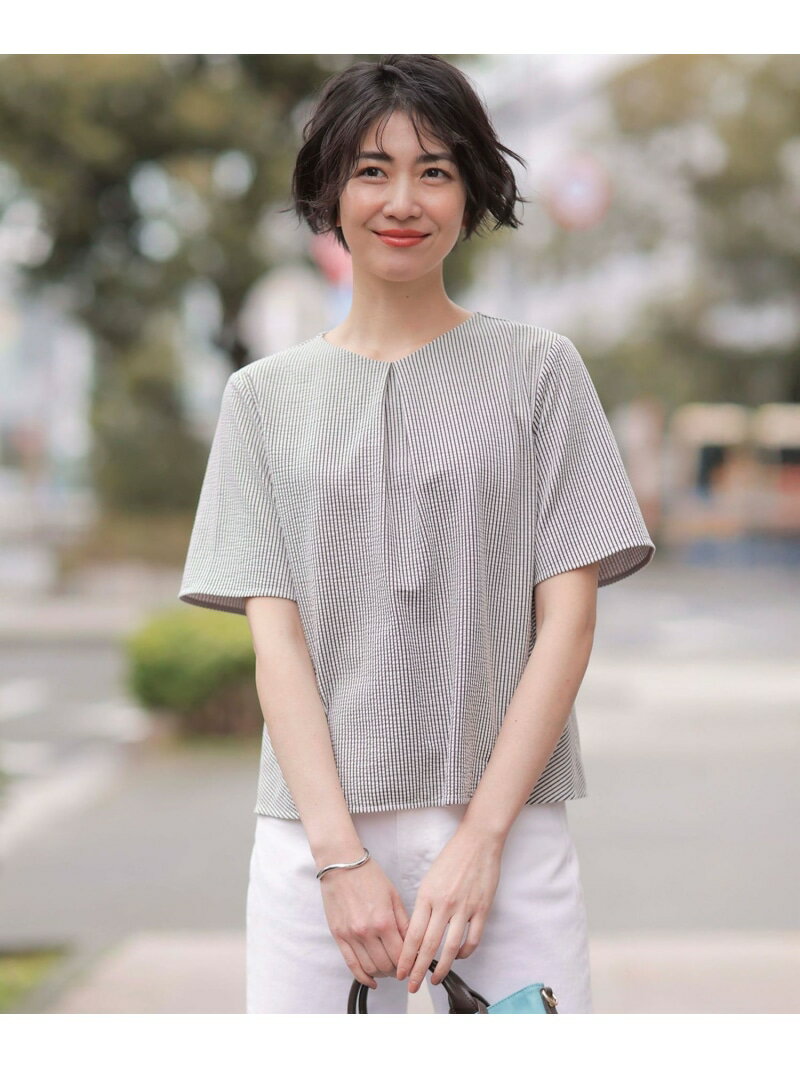Rakuten - 【SALE／30%OFF】【洗える・抗菌防臭・吸水速乾】サッカージャージー ペプラム カットソー J.PRESS LADIES L ジェイプレス トップス カットソー・Tシャツ ホワイト【RBA_E】【送料無料】[Rakuten Fashion]
