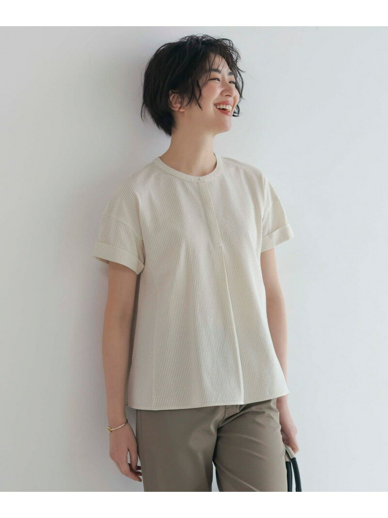 【SALE／30%OFF】【洗える・抗菌防臭・吸水速乾】サッカージャージー フレンチスリーブ カットソー J.PRESS LADIES L ジェイプレス トップス カットソー・Tシャツ ホワイト【RBA_E】【送料無料】[Rakuten Fashion]