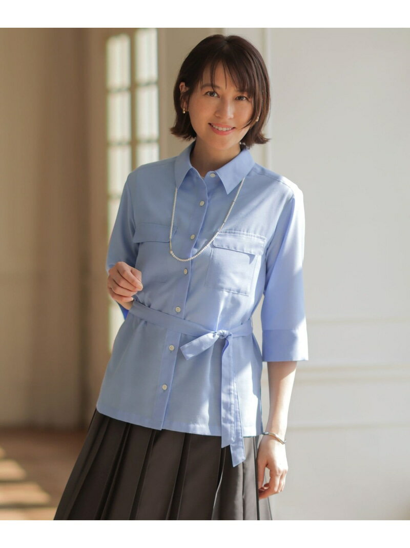 Rakuten - リネンシアースラブ シャツ ブラウス J.PRESS LADIES L ジェイプレス トップス シャツ・ブラウス ベージュ ブルー ネイビー ブラウン【送料無料】[Rakuten Fashion]