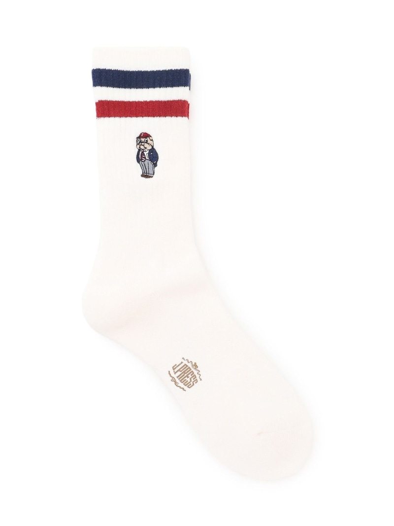 Rakuten - 【BULLDOG BOY】リブライン ソックス J.PRESS ジェイプレス 靴下・レッグウェア 靴下 ワインレッド[Rakuten Fashion]