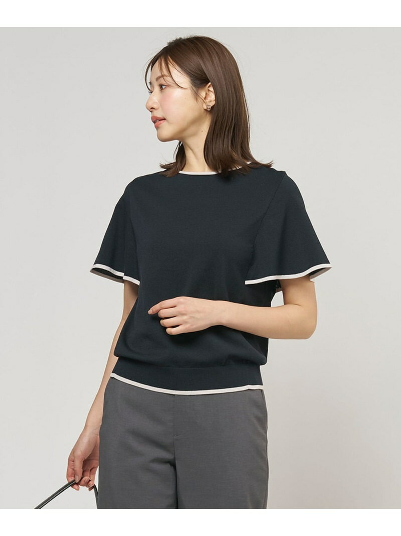 樂天商城 - 【SALE／20%OFF】【シーンレスに活躍】COOL MINT COTTON POLYESTER フレアスリーブ ニット プルオーバー J.PRESS ジェイプレス トップス ニット ネイビー グレー ブルー【RBA_E】【送料無料】[Rakuten Fashion]