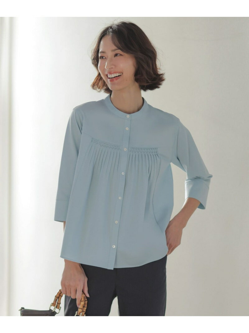 樂天商城 - キャタピラシャツジャージー バンドカラー カットソー J.PRESS LADIES L ジェイプレス トップス カットソー・Tシャツ ホワイト ベージュ【送料無料】[Rakuten Fashion]