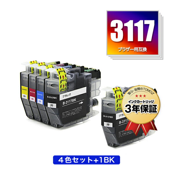 LC3117-4PK + LC3117BK 5ĥå ֥饶  ߴ  ᡼ ̵  б (LC3117 LC3119 LC3119-4PK LC3117C LC3117M LC3117Y LC3119BK LC3119C LC3119M LC3119Y MFC-J5630CDW LC 3117 LC 3119 MFC-J6583CDW MFC-J6983CDW MFC-J6980CDW)פ򸫤