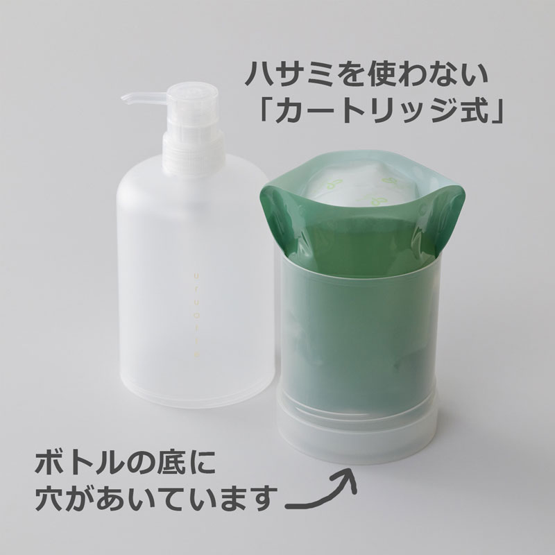 uruotte〔うるおって〕ナチュラルシャンプー（無香料）500mL＋専用ボトル　セット - Image 3