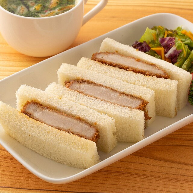 冷凍で便利！【つむぎや】カツサンド 3切×6袋セット 送料無料【ストック品 カツサンド 簡単調理 レンジで2分 冷凍 つむぎや ボリュームたっぷり 老舗粉屋 かつサンド 夜食 おやつにも】のサムネイル