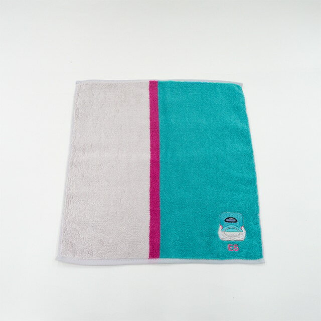 新幹線ハンドタオル（E5）【鉄道グッズ　日用品　東北新幹線　はやぶさ　常盤グリーン　飛雲ホワイト　はやてピンク　新幹線を持ち歩こう】のサムネイル