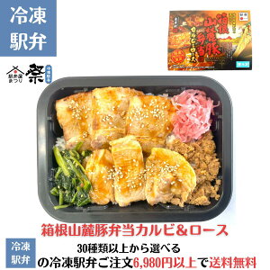 箱根山麓豚弁当 カルビ&ロース駅弁 冷凍駅弁 駅弁屋 祭 弁当 お中元 お歳暮 お取り寄せ グルメ 父の日 敬老の日 お祝い ごちそう 旅行気分 ギフト 時短 鉄道 名物 当店の冷凍駅弁6,980円以上ご注文で送料無料