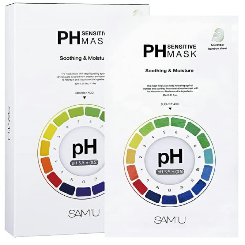 【SAMU/サミュ】【送料無料】 PH センシティブマスクパック (すべての肌) PH SENSITIVE MASK 30ml 10枚入 スキンケア シートマスク 敏感肌でも安心して使えるシートマスク 弱酸性マスクパック 保湿 化粧品 韓国コスメのサムネイル