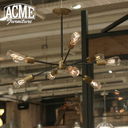 ե˥㡼 ACME Furniture SOLID BRASS LAMP 9ARM BK PIPE åɥ֥饹 ڥȥ...