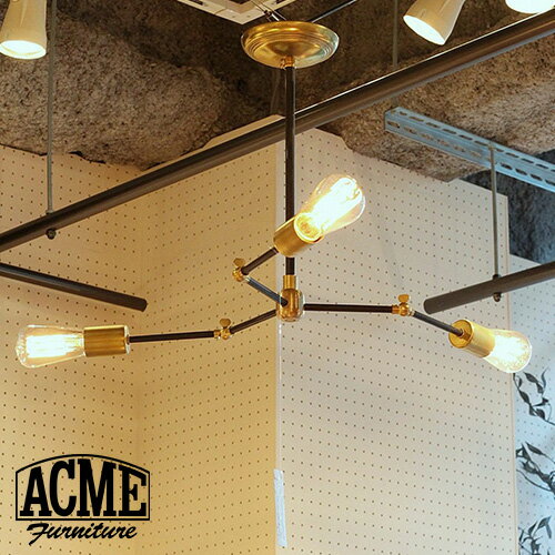 ե˥㡼 ACME Furniture SOLID BRASS LAMP 3ARM BK PIPE åɥ֥饹 ڥȥ...