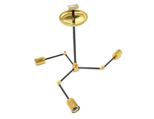 SOLID BRASS LAMP 3ARM BK PIPE ソリッドブラス ペンダントランプ 3アーム パイプ ブラック 家具 ランプ 照明 ライト インテリア 照明 ライト ランプ