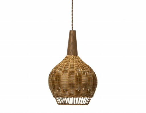 WICKER LAMP 2nd ウィッカー ランプ ペンダントライト ラタン 籐 ミッドセンチュリー家具 インテリア 照明 ライト ランプ 照明器具 (代引不可)