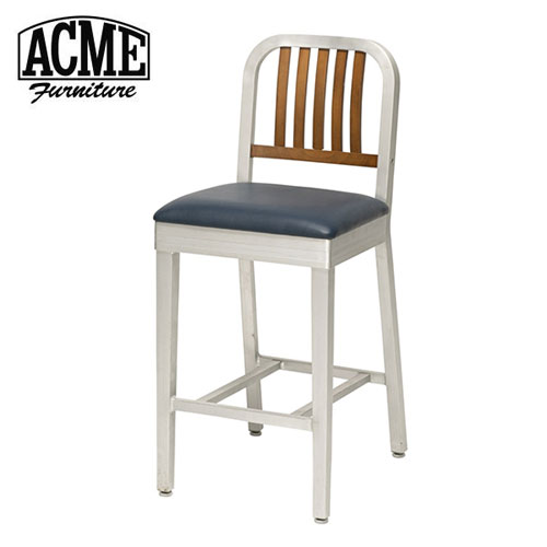 journal standard FurnitureのSHORELINE HIGH CHAIR ショアライン ハイチェア ネイビー カウンターチェア 背もたれ付き アルミニウム製 インテリア チェア チェアー いす イス 椅子 (代引不可)(チェア・椅子)