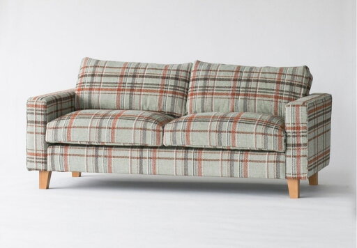 JETTY feather SOFA 2.5SEATER AC-08 BL ジェティー フェザー ソファ 2.5人掛け ブルー(チェック) ソファ ソファー 2.5人掛け インテリア ソファ ソファー