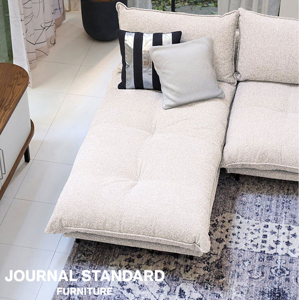 journal standard FurnitureのJOURNAL STANDARD FURNITURE  PORTO COUCH SOFA Low Boucle(I) ポルトソファ Low カウチ Boucle アイボリー ローソファ リビング ソファ アイボリー カウチソファ ポルトカウチソファ(ソファ)