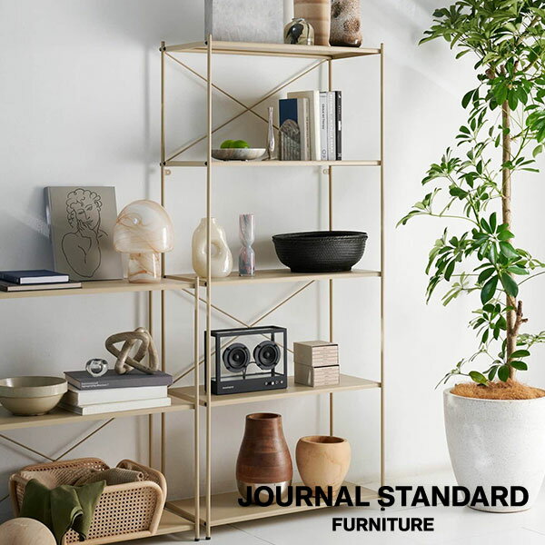 journal standard FurnitureのJOURNAL STANDARD FURNITURE  HOLTE X SHELF L sand ホルテ シェルフ L サンドベージュ 収納 オープンラック(リビング収納)