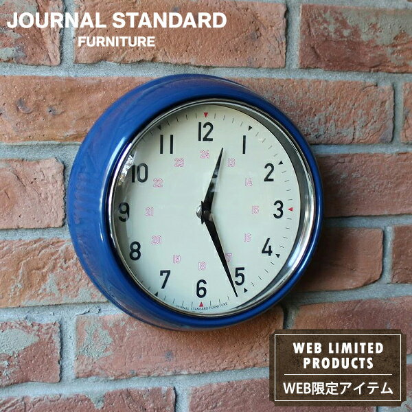 【SALE 50%OFF】JOURNAL STANDARD FURNITURE ジャーナルスタンダードファニチャー GENT WALL CLOCK NAVY ゲント ウォールクロック ネイビー 時計 掛け時計 掛時計 NATURAL 家具 【ポイント20倍】のサムネイル