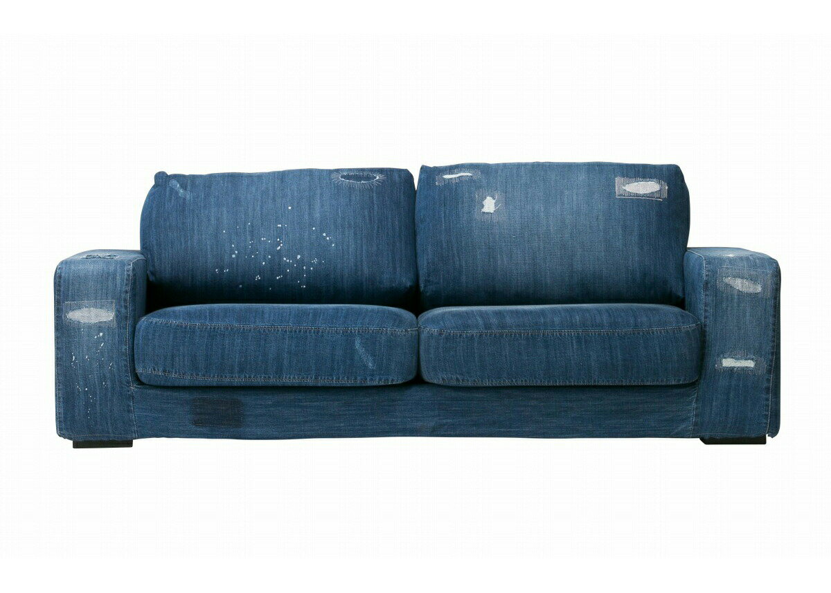 WEB限定品 journal standard Furniture ジャーナルスタンダードファニチャー FRANKLIN SOFA 2P フランクリンソファ Deep Indigo denim ディープ インディゴ デニム ダメージ加工 WEB LIMITED SOFA ソファ ソファー 2人掛け 家具(代引不可) 【送料無料】【ポイント20倍】