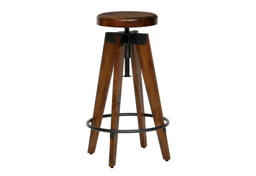 【SALE 50%OFF】  CHINON HIGH STOOL シノン ハイスツール ウッドシート 座面昇降 B00IFS8P8S 家具 インテリア チェア チェアー いす イス 椅子