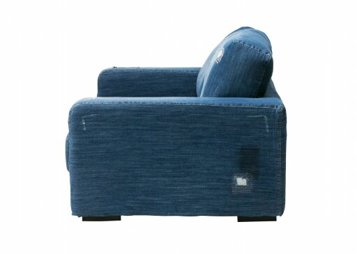 本体 替えカバー2枚セット JOURNAL STANDARD FURNITURE  FRANKLIN SOFA 2P フランクリンソファ Deep Indigo denim ディープ インディゴ デニム ダメージ加工 ソファ ソファー 2人掛け