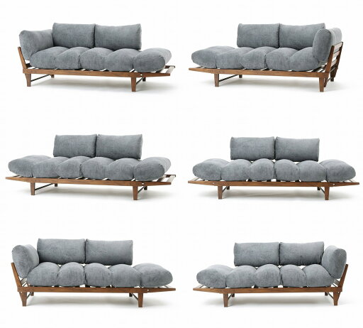 レビューでマルシェバッグプレゼント JOURNAL STANDARD FURNITURE  ALVESTA SOFA BLG アルベスタ ソファ ブルーグレー 幅157~208cm アーム リクライニングソファ ソファベッド 2~3人掛け ソファ