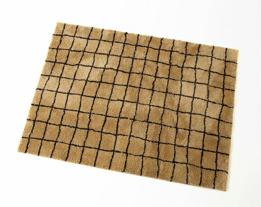 JOURNAL STANDARD FURNITURE  GRID RUG CM 120×160cm グリッド ラグ 120×160cm キャメル ラグ ラグマット マット ラグカーペット カーペット