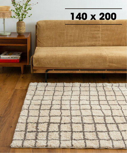 JOURNAL STANDARD FURNITURE  GRID RUG NA 140×200cm グリッド ラグ 140×200cm ナチュラル ラグ ラグマット マット ラグカーペット カーペット