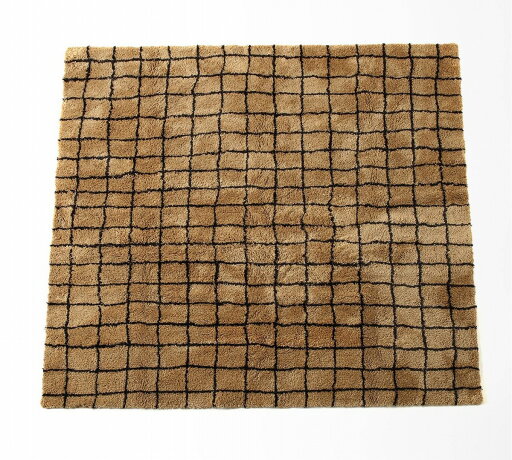 JOURNAL STANDARD FURNITURE  GRID RUG CM 200×200cm グリッド ラグ 200×200cm キャメル ラグ ラグマット マット ラグカーペット カーペット