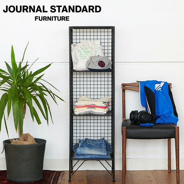 楽天JOURNAL STANDARD FURNITUREJOURNAL STANDARD FURNITURE ジャーナルスタンダードファニチャー PAXTON MESH RACK 3 GRID パクストン メッシュラック 3グリッド ラック 棚 オープンラック 3段 スチール 黒 おしゃれ 収納