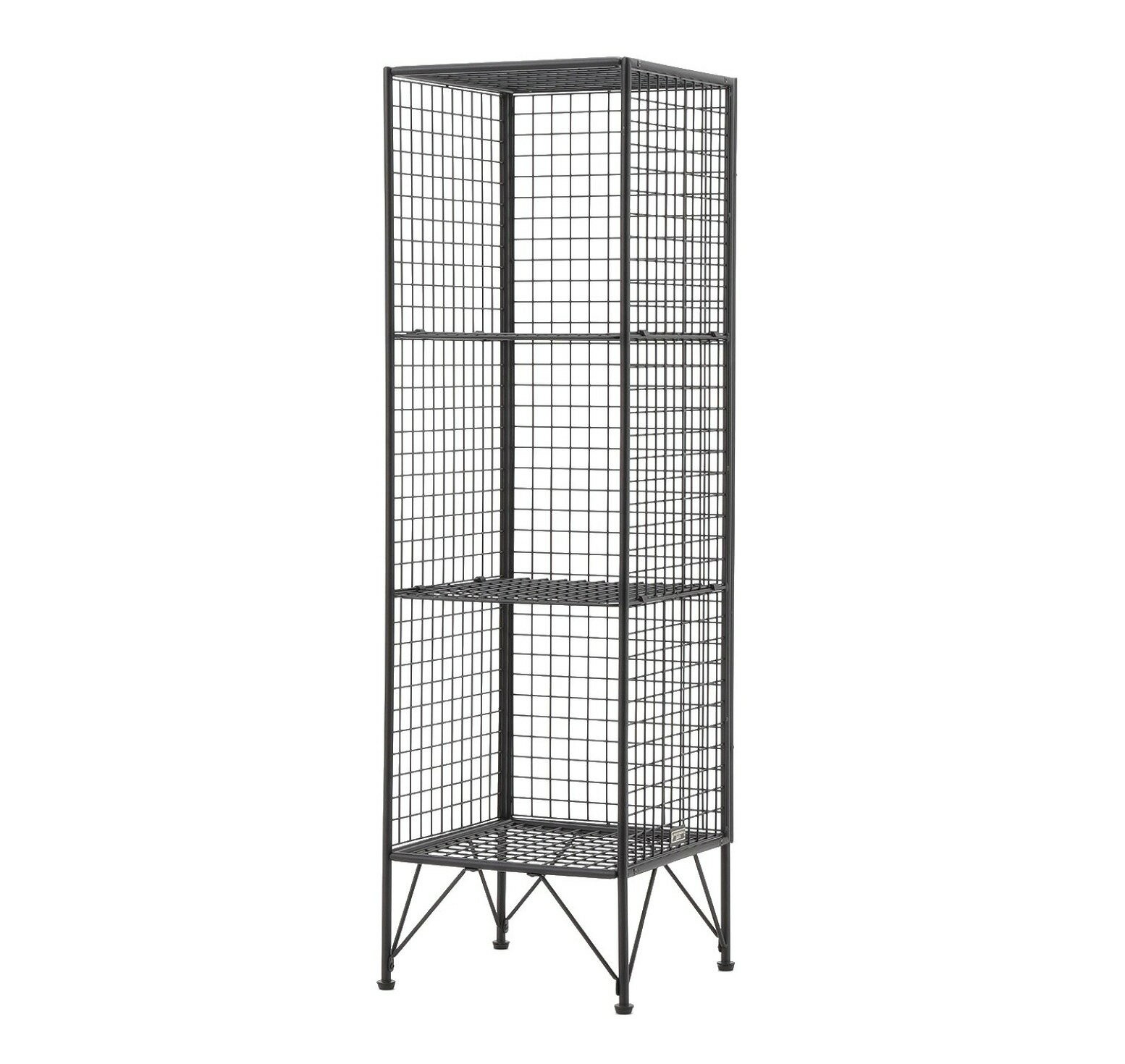 JOURNAL STANDARD FURNITURE  PAXTON MESH RACK 3 GRID パクストン メッシュラック 3グリッド ラック 棚 オープンラック 3段 スチール 黒 おしゃれ 収納