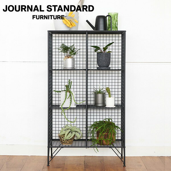 JOURNAL STANDARD FURNITURE ジャーナルスタンダードファニチャー PAXTON MESH RACK 6 GRID TALL パクストン メッシュラック 6グリッド トール ラック 棚 オープンラック 3段 2列 スチール 黒 おしゃれ 収納