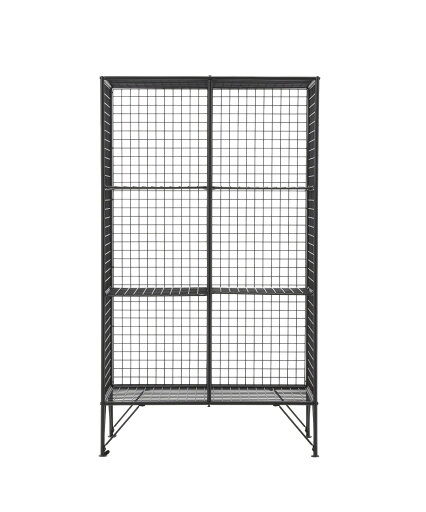 JOURNAL STANDARD FURNITURE  PAXTON MESH RACK 6 GRID TALL パクストン メッシュラック 6グリッド トール ラック 棚 オープンラック 3段 2列 スチール 黒 おしゃれ 収納