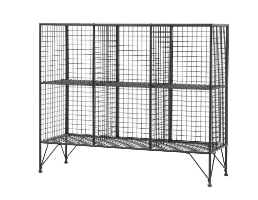 レビューでマルシェバッグプレゼント JOURNAL STANDARD FURNITURE  PAXTON MESH RACK 6 GRID WIDE パクストン メッシュラック 6グリッド ワイド ラック 棚 オープンラック 2段 3列 スチール 黒 おしゃれ 収納