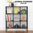 JOURNAL STANDARD FURNITURE ジャーナルスタンダードファニチャー PAXTON MESH RACK 9 GRID パクストン メッシュラック 9グリッド ラック 棚 オープンラック 3段 3列 ヴィンテージ モダン スチール 黒 おしゃれ 収納