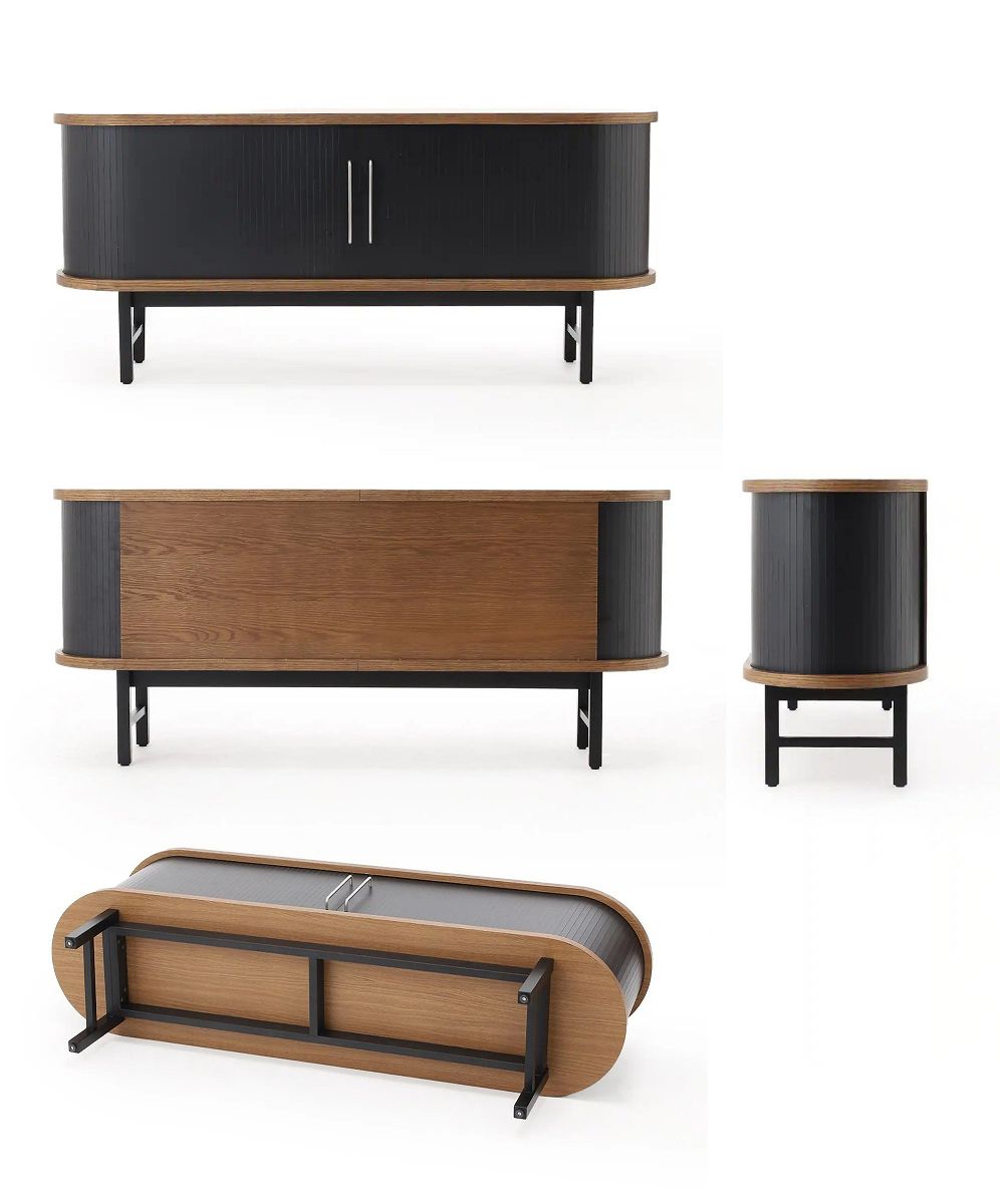 JOURNAL STANDARD FURNITURE ANOR SIDE BOARD black  アノール サイドボード ブラック 収納 収納家具 リビング収納 テレビ台 ローボード 棚 テレビラック TV台(代引不可)