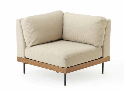 JOURNAL STANDARD FURNITURE  LILLE CORNER SOFA 25AW Fabric IVORY 25AWアイボリー リル コーナーソファ 25AW ファブリック アイボリー(代引不可)