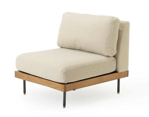 JOURNAL STANDARD FURNITURE  LILLE SOFA 1P 25AW Fabric IVORY 25AWアイボリー リル ソファ 1人掛け 25AW ファブリック アイボリー(代引不可)