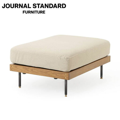 journal standard FurnitureのJOURNAL STANDARD FURNITURE  LILLE OTTOMAN 25AW Fabric IVORY 25AWアイボリー リル オットマン 25AW ファブリック アイボリー(代引不可)(ソファ)
