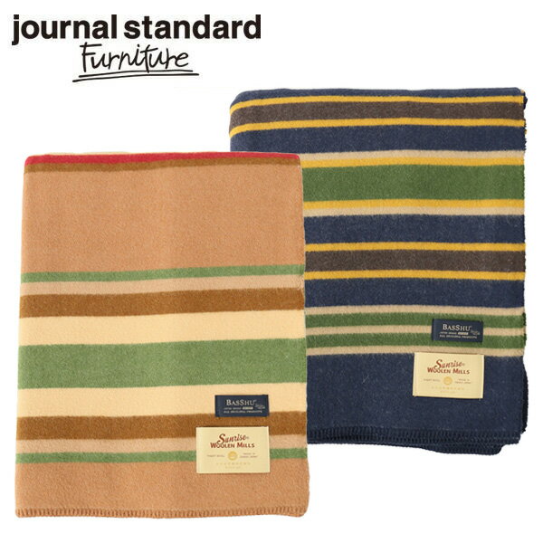 journal standard Furniture ジャーナルスタンダードファニチャー BORDER BLANKET ボーダー ブランケット 天然ウール ボーダー ひざ掛け 毛布 寝具 国産【送料無料】【あす楽対応】