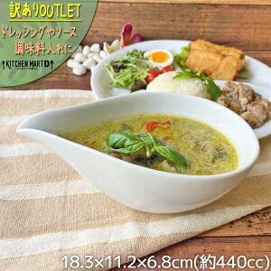 【楽天スーパーSALE 半額 割引 50%OFF】【訳あり アウトレット】ドレッシング ボウル L ホワイト【440cc】片口鉢 しずく 陶器 白磁 白 食器 かわいい おしゃれ カフェ 小鉢 ソース 絵付け用 ポーセラーツ 業務用 食洗器対応 レンジ対応 あす楽対応 ラッピング不可