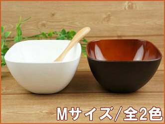 子供食器小鉢白軽量軽い日本製PET樹脂樹脂製角型ボウルS/ホワイト