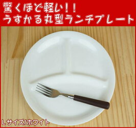 ランチプレートうすかるLホワイト軽い軽量美濃焼食器カフェ白磁白陶器仕切り食洗機対応絵付け用ポーセリンアートあす楽可ラッピング不可