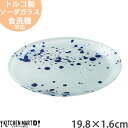 スプラッシュ 19.8×1.6cm 丸 プレート ガラス トルコ製 ケーキ皿 デザート スイーツ 夏 涼しい 取り皿 皿 パン皿 朝食 食器 かわいい 北欧 北欧風 カフェ 業務用 光洋陶器 食洗機対応 レンジ不可