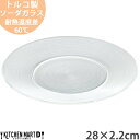イマージュ ガラス 28×2.2cm 丸 ワイド リム プレート トルコ製 ケーキ皿 デザート スイーツ パスタ皿 夏 涼しい 大きい 大皿 皿 ワンプレート 食器 かわいい インスタ映え 北欧 北欧風 カフェ 業務用 光洋陶器